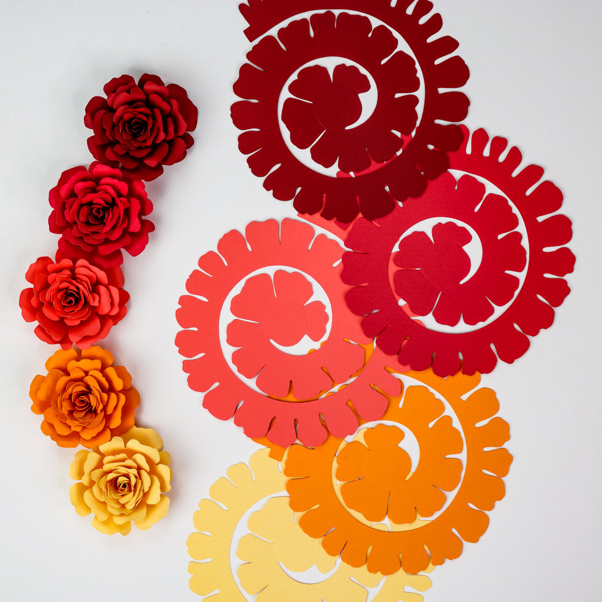 Rolled Rose Paper Flower SVG Digital File for Cricut Silhouette